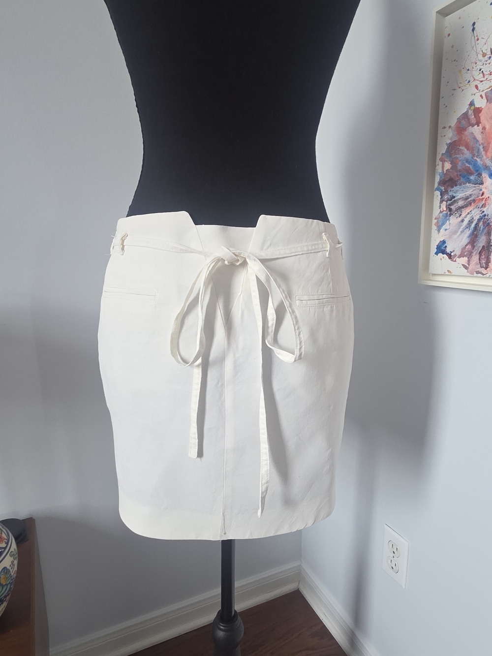 Zara Cream Asymmetrical Wrap Skirt